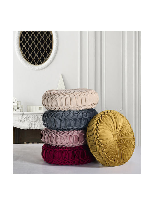 Liolios Home Sofa Cushion Dutch Velvet from Velvet Blue 42x42cm
