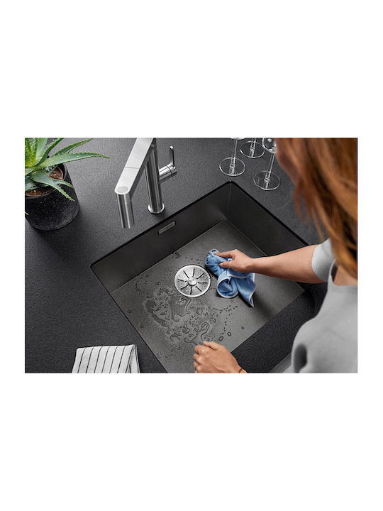 Blanco Zerox 500-U Ένθετος Νεροχύτης Inox Σατινέ Μ54xΠ44cm Dark Steel