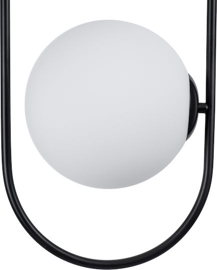 GloboStar Hamburg Pendant Light Black Ball with Socket E14, E.14 25x20x50cm