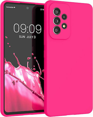 Matt Silicone Back Cover Fuchsia (Galaxy A53)