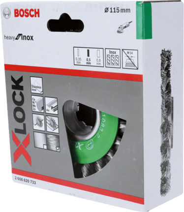 Bosch 2608620733 Drahtbürste mit Borsten für Winkelschleifer 115mm
