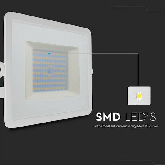 V-TAC Rezistent la apă Proiector LED 100W Alb Natural 4000K IP65