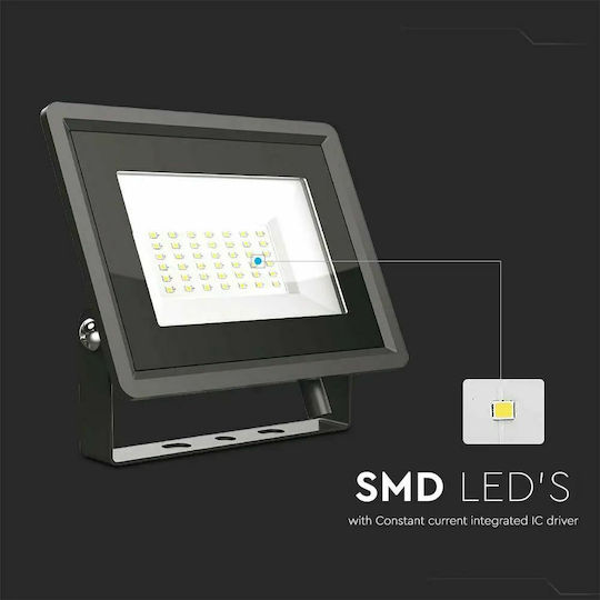 V-TAC F-class Αδιάβροχος LED Προβολέας 30W Студено бяло 6500К IP65