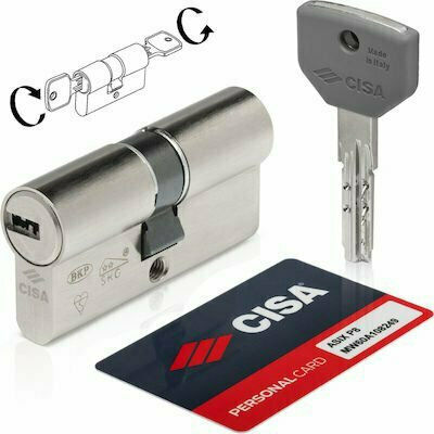 Cisa Lock Cylinder Security 80mm (30-50) Silver