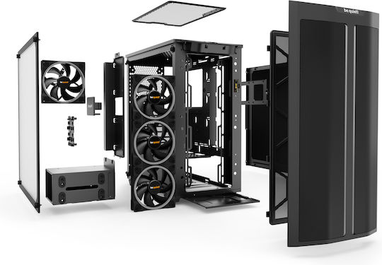 Be Quiet Pure Base 500 FX Gaming Midi Tower Κουτί Υπολογιστή με Πλαϊνό Παράθυρο και RGB Φωτισμό Μαύρο