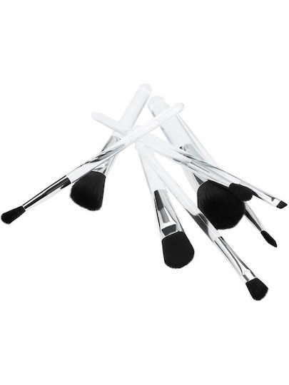 Tools for Beauty Σετ με Πινέλα Μακιγιάζ από Συνθετική Τρίχα Transparent Handle 8τμχ