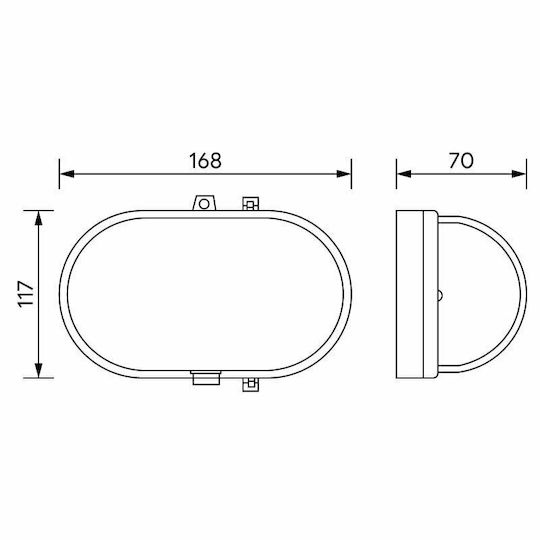 Metanor Стенна Външна Костенурка LED IP54 8W с Естествено бяло Светлина 11.7x16.8x7εκ.
