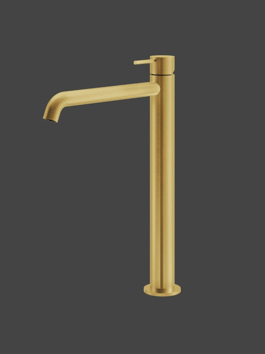 La Torre Elle Mixing Tall Sink Faucet Gold Brushed