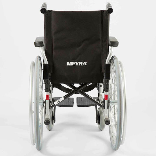 Meyra Budget II 9.050 Инвалидна количка 24" Сгъваемо Прост тип с Прост гръб 40см 9.050 Сребрист