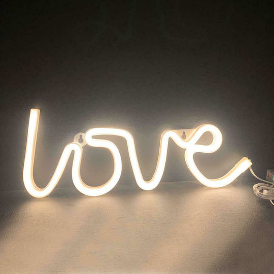 Aca Neon Φωτιστικό LED Θερμό Λευκό Love Aca Neon Φωτιστικό LED Θερμό Λευκό Love