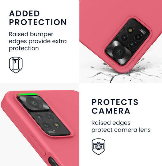 KWmobile Soft Flexible Rubber Back Cover Σιλικόνης 1.3mm Neon Coral (Redmi Note 11 Pro)
