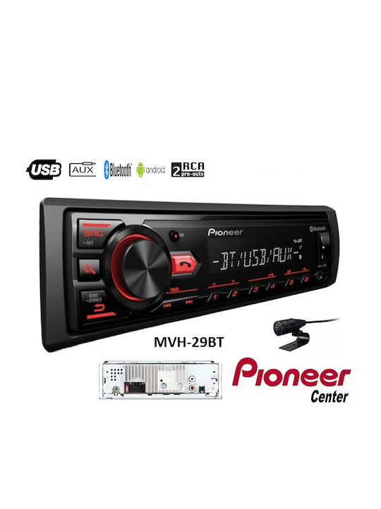 Pioneer Автомобилна Аудио Система 1DIN (Блутут/USB) с Детачируем преден панел