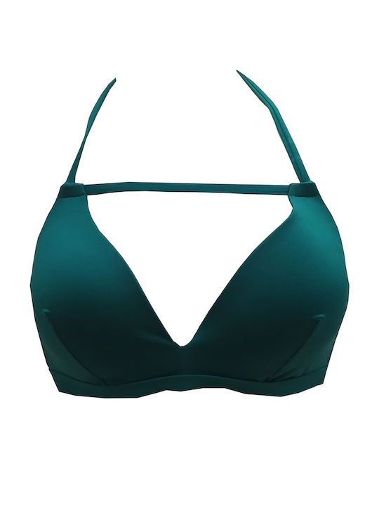 Bluepoint Padded Underwire Triangle Bikini Top with Adjustable Straps Petrol