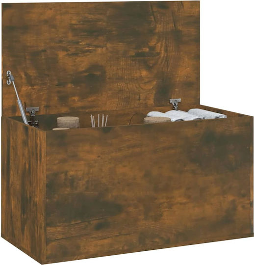 vidaXL Wooden Decorative Trunk Brown 84x42x46cm