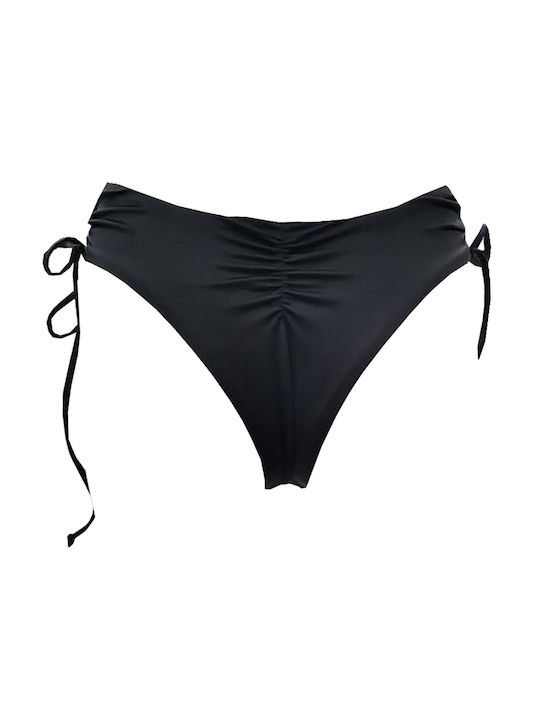 Bluepoint Bikini Slip με Κορδονάκια Μαύρο