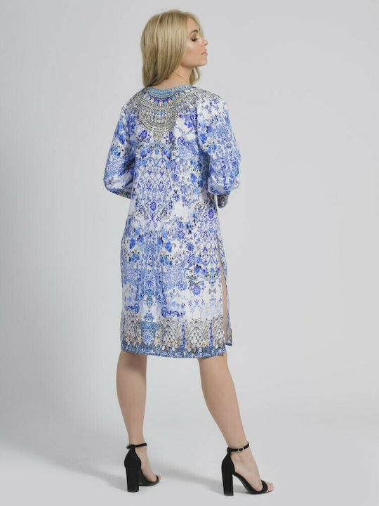 Ble Resort Collection Καφτάνι Παραλίας Μπλε Ble Resort Collection Καφτάνι Παραλίας Μπλε