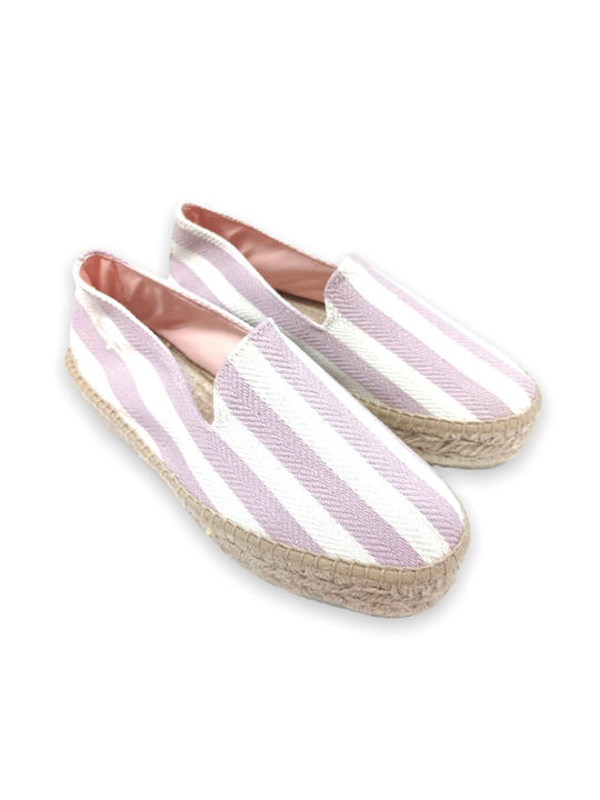 Manebi Stoff Damen Espadrilles in Lila Farbe