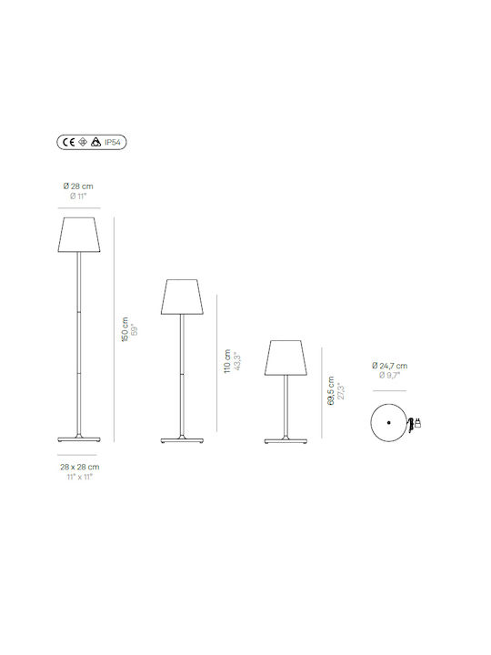 Zafferano Poldina Outdoor Floor Lamp