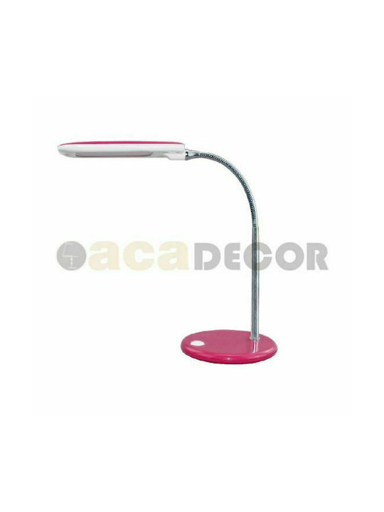 Aca Baz LED Office Lamp with Flexible Arm in Pink Color