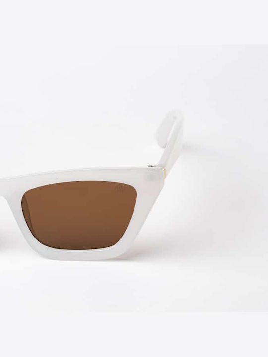 AV Sunglasses Valeria Γυναικεία Γυαλιά Ηλίου με Κοκκάλινο Σκελετό Milky