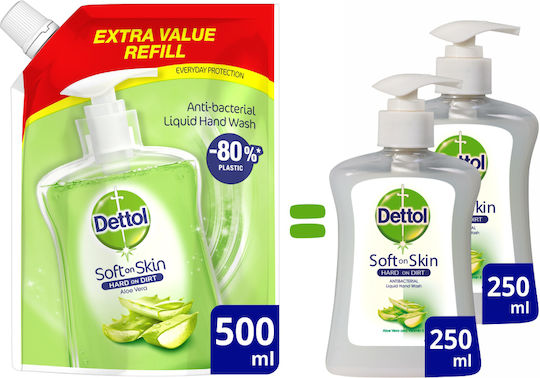 Dettol Refill Aloe Vera Liquid Soap with Aloe Vera 500ml