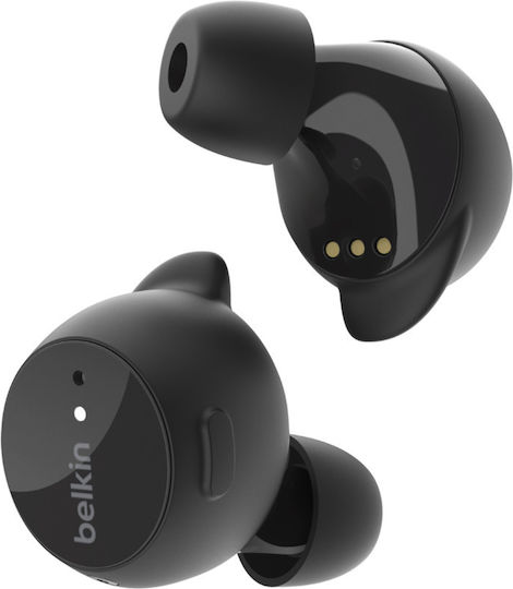 Belkin Soundform Immerse In-ear Bluetooth Handsfree Ακουστικά με Αντοχή στον Ιδρώτα και Θήκη Φόρτισης Μαύρα