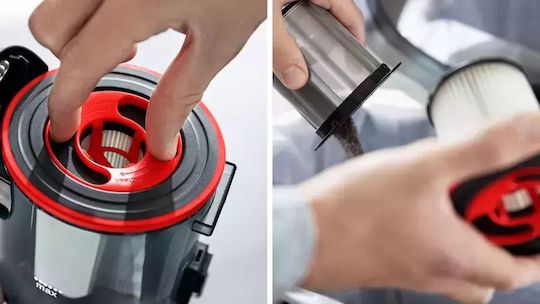 Bosch Unlimited 7 ProAnimal Прахосмукачка 2 в 1 Stick & Ръчна Червено