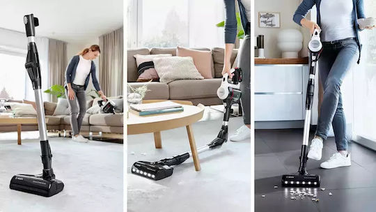 Bosch Unlimited 7 Επαναφορτιζόμενη Σκούπα 2 σε 1 Stick & Χειρός 18V White