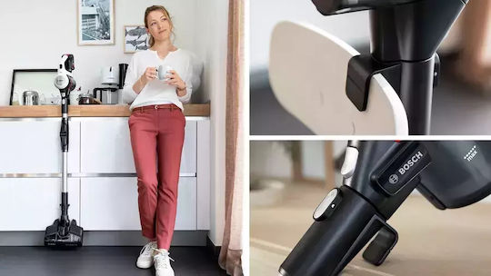 Bosch Unlimited 7 Επαναφορτιζόμενη Σκούπα 2 σε 1 Stick & Χειρός 18V White
