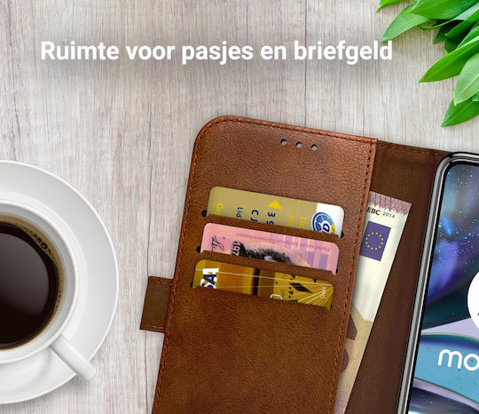 Rosso Element Brieftasche Synthetisches Leder Braun (Motorola Moto G22)