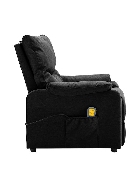 Fotoliu Relax Masaj cu Puf Neagră 71.5x93x98cm