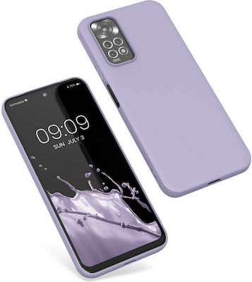 KWmobile Umschlag Rückseite Silikon Pastel Lavender (Redmi Note 11 / 11S 4G) 57368.139