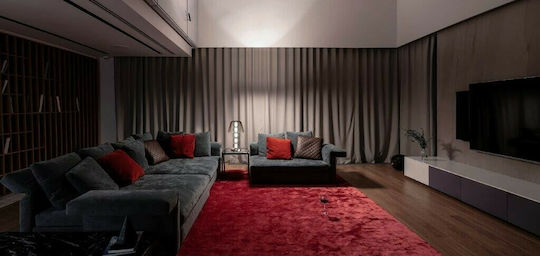 Maytoni Amulet Glass Table Lamp LED with Transparent Shade and Silver Base