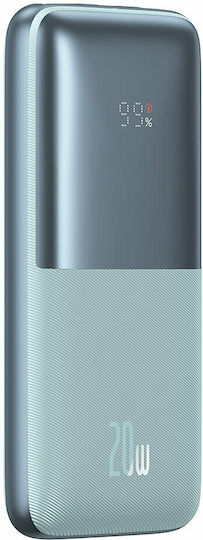 Baseus Bipow Pro Power Bank 10000mAh 20W с 2 USB-A порта и USB-C порт Син