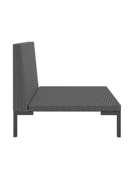 Zweisitziges Sofa Außenbereich Rattan mit Kissen 70x70x61cm