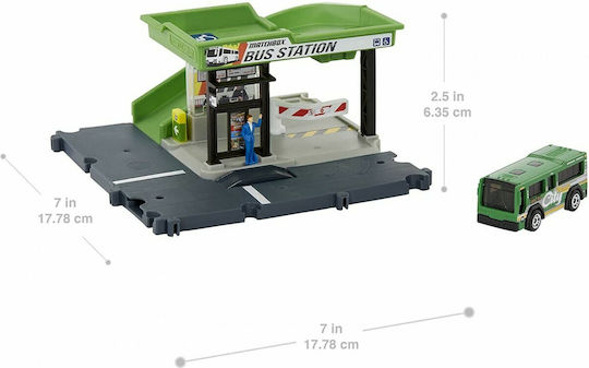 Mattel Matchbox Action Drivers Bus Station Garage for 3+ Years