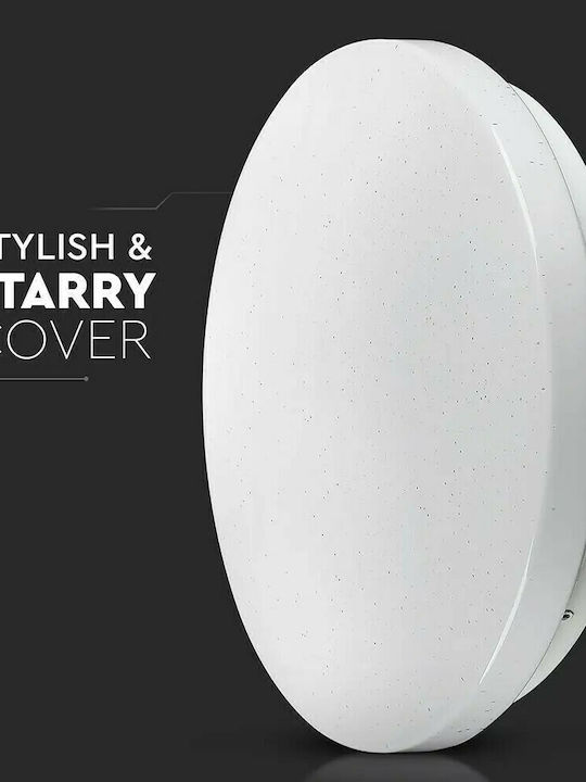 V-TAC Round Outdoor LED Panel 18W with Warm to Cool White Light 50cm
