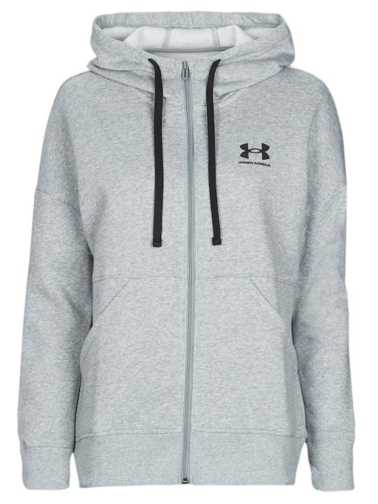Rival Γυναικεία Ζακέτα Φούτερ με Κουκούλα Grey Medium Heather