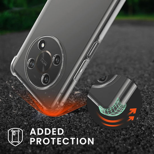 KWmobile Back Cover Σιλικόνης με Λουράκι Διάφανο (Honor Magic4 Lite)