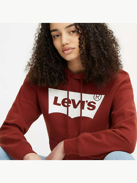 Graphic Standard Women's Sweatshirt Hooded Burgundy
