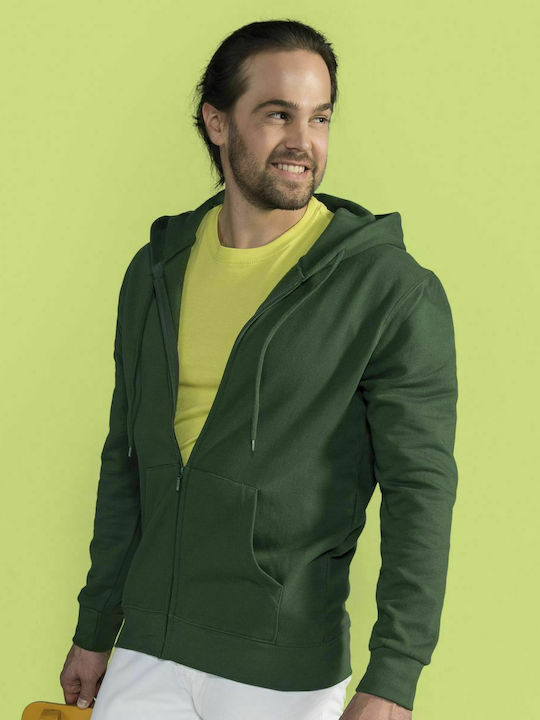 James & Nicholson Men's Long Sleeve Promotional Sweatshirt Bottle Green
