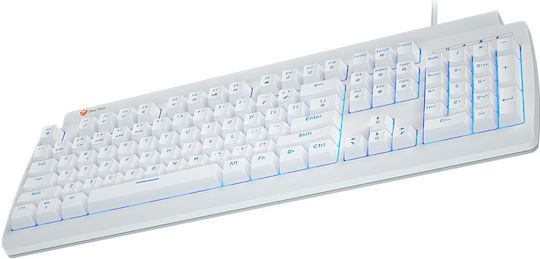 Meetion MK600 Gaming Μηχανικό Πληκτρολόγιο με Custom Red διακόπτες και Φωτιζόμενα πλήκτρα (Αγγλικό US) White