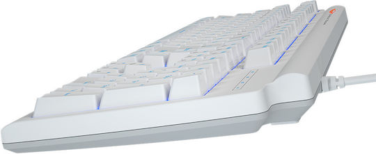 Meetion MK600 Gaming Μηχανικό Πληκτρολόγιο με Custom Red διακόπτες και Φωτιζόμενα πλήκτρα (Αγγλικό US) White