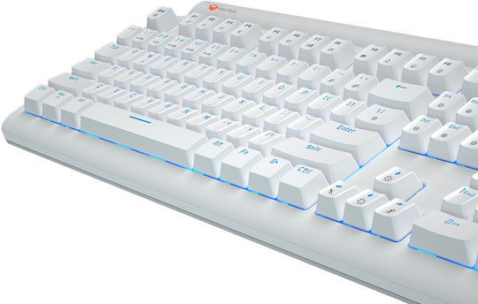 Meetion MK600 Gaming Μηχανικό Πληκτρολόγιο με Custom Red διακόπτες και Φωτιζόμενα πλήκτρα (Αγγλικό US) White