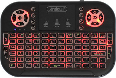 Andowl Q-K700C Ασύρματο Πληκτρολόγιο με Touchpad Αγγλικό US