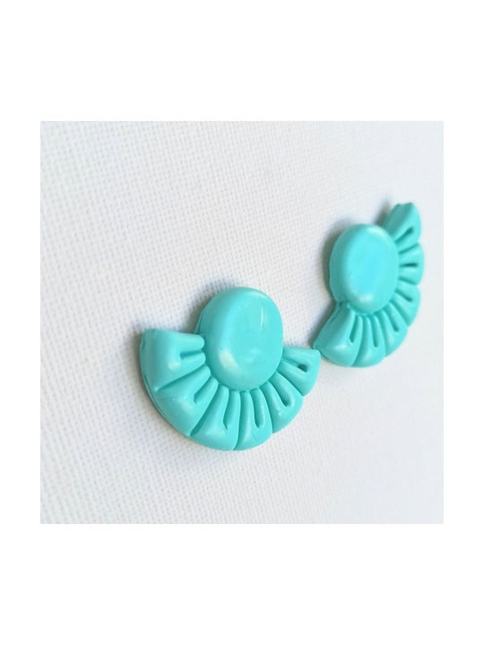 |Mint| Art deco - POLYMER CLAY - Earrings -