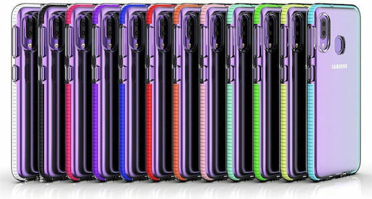 Hurtel Spring Задна корица Силикон 1мм Жълт (Galaxy A20e)