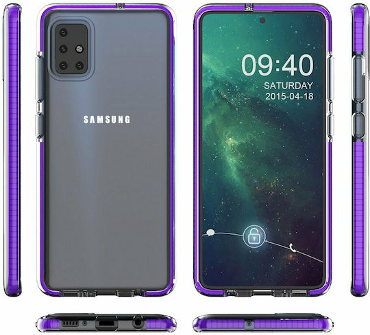 Hurtel Spring Umschlag Rückseite Silikon 0.3mm Rosa (Galaxy A51)