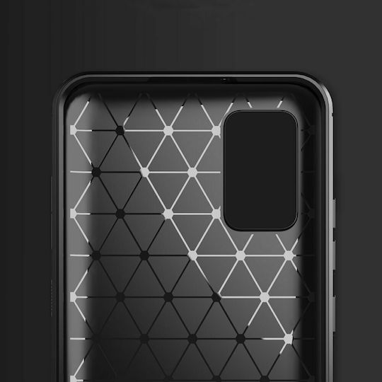 Powertech Umschlag Rückseite Silikon Blau (Galaxy A02s)