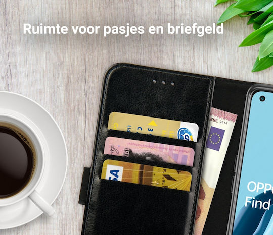 Rosso Element Brieftasche Synthetisches Leder Schwarz (Oppo Find X5 Lite)